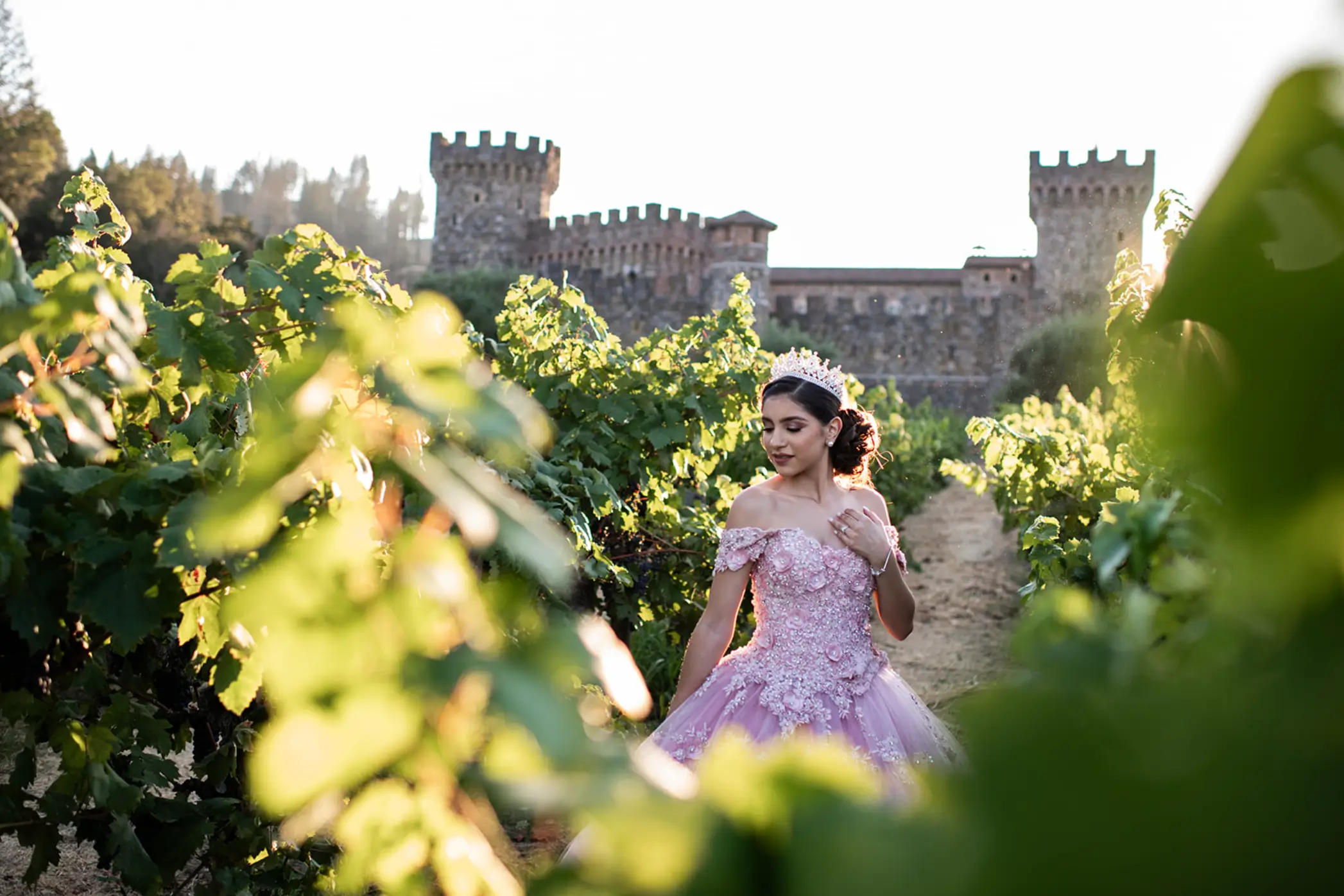 Quinceañera en sesión fotográfica