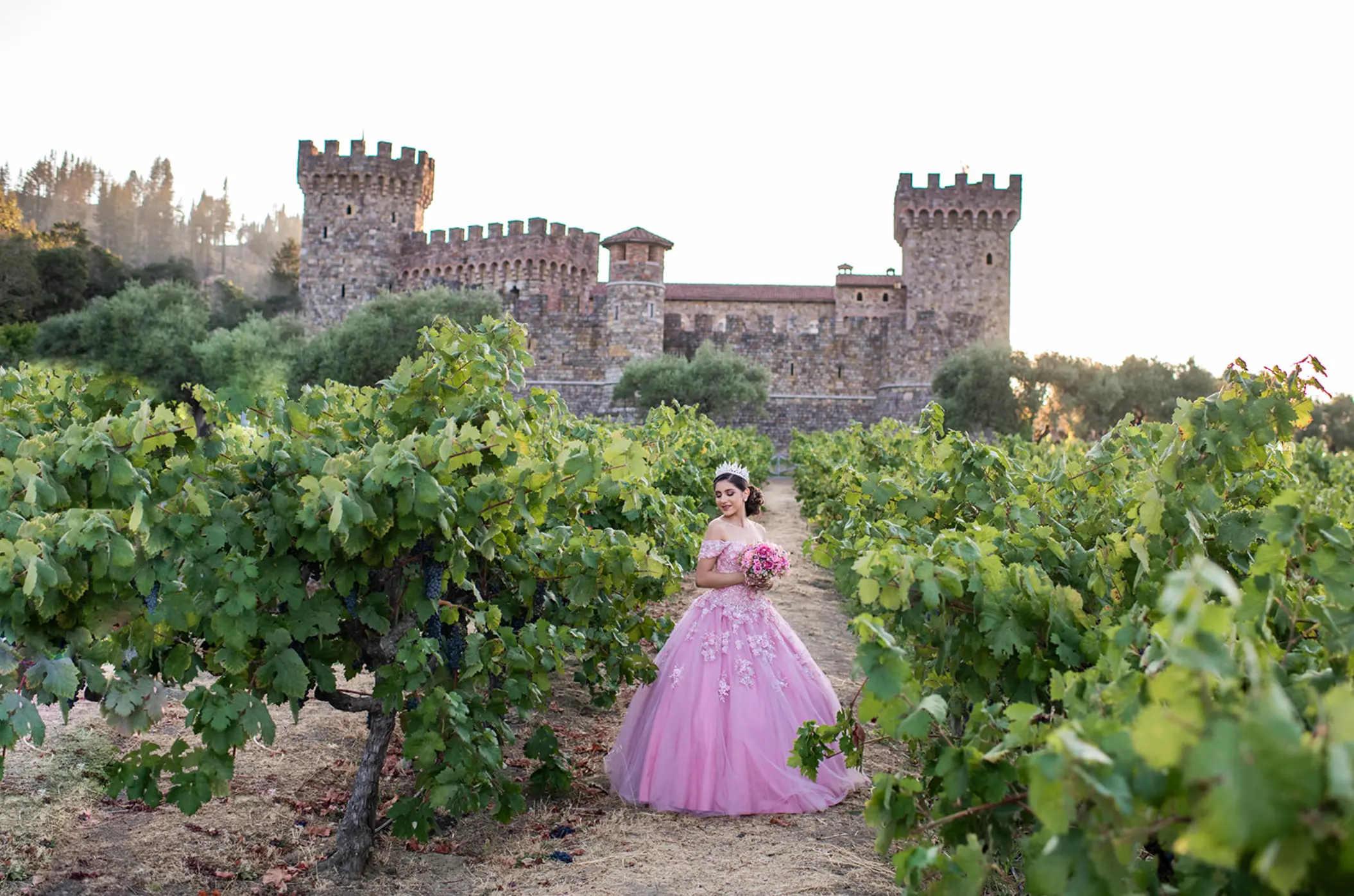 Quinceañera en sesión fotográfica