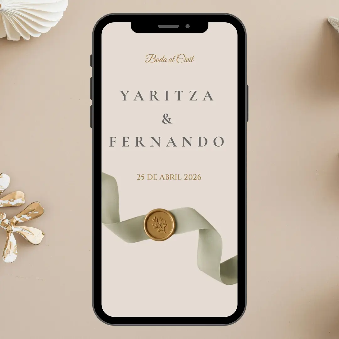 Invitacion digital boda civil YF